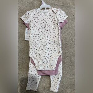 Carters Floral Baby Onesies Set